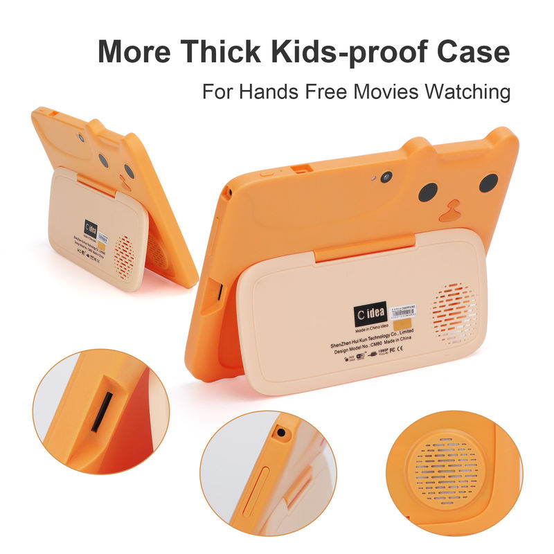 Idée C 7 pouces Tablette Kidspad Avec 4 Go de RAM + 64 Go de ROM HD IPS Sécurité de la protection oculaire Pour bébé CM80 Orange