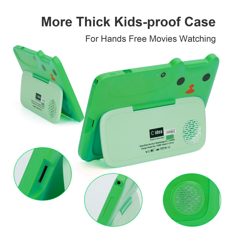 C idée Vert 7' HD Affichage Android 9 Tablette pour tout-petits Avec boîtier antichoc 5000mAh Batterie CM80 Vert