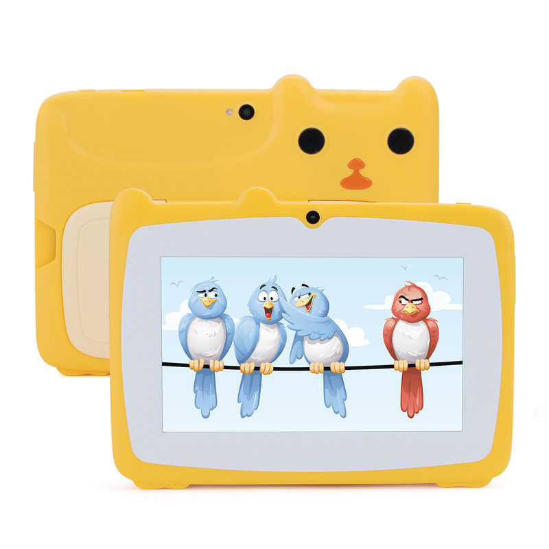 C idée 7 pouces Android Tablette d'apprentissage pour enfants 64 Go + 32 Go Stockage extensible HD Double caméra 2 MP + 2 MP CM80 Jaune