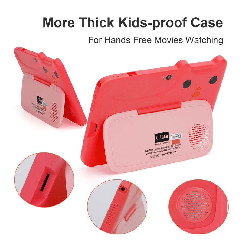 C idée Tablette éducative de 7 pouces Kidspad avec boîtier anti-enfant Grande batterie 5000mAh IWAWA pré-installé CM80Red