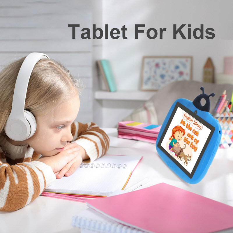 C Idée 7 pouces Tablette pour enfants Tablette quad-Core Tablette pour enfants Avec boîtier de protection CM75 bleu