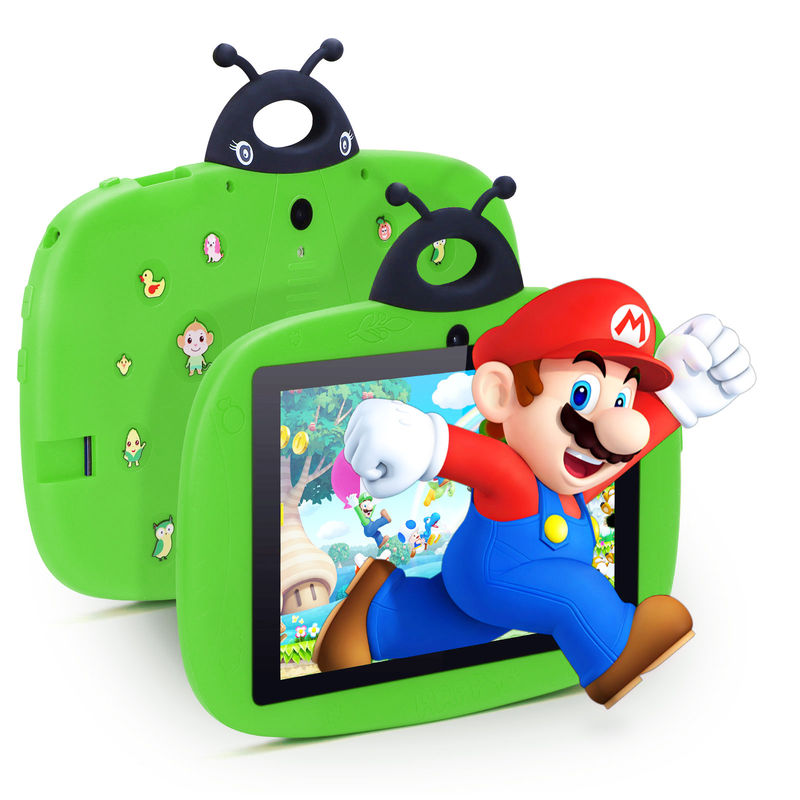 C idée Double caméra WiFi 7 pouces Tablette PC Android Enfants pour l'apprentissage des tout-petits 128 Go avec Case Kids App CM76 Vert