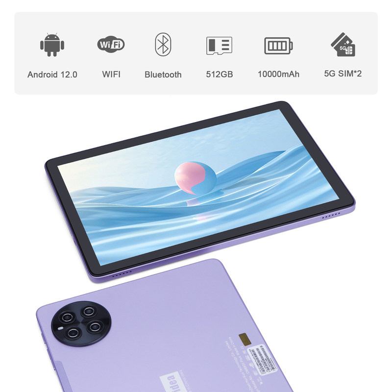 C idée 10.1 pouces Longue Tablette Durable 512 Go de stockage Tablette éducative pour l'école CM8800plus