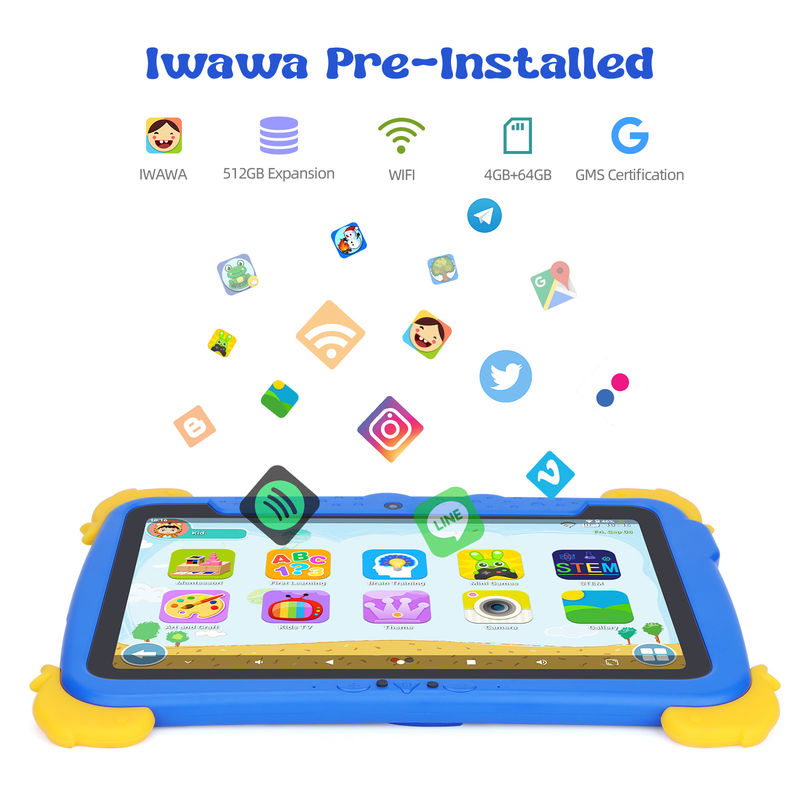 C idée Tab pour enfants 10.1 pouces Android 13 Tablette pour enfant 4 Go de RAM 64 Go de ROM Protection oculaire Écran tactile pour les enfants de 3 à 8 ans