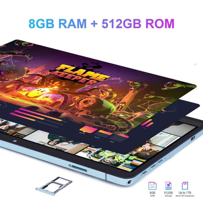 C Idea Tablettes à écran tactile de 10,1 pouces avec 8 Go 512 Go de ROM et support SIM pour l'éducation et l'apprentissage