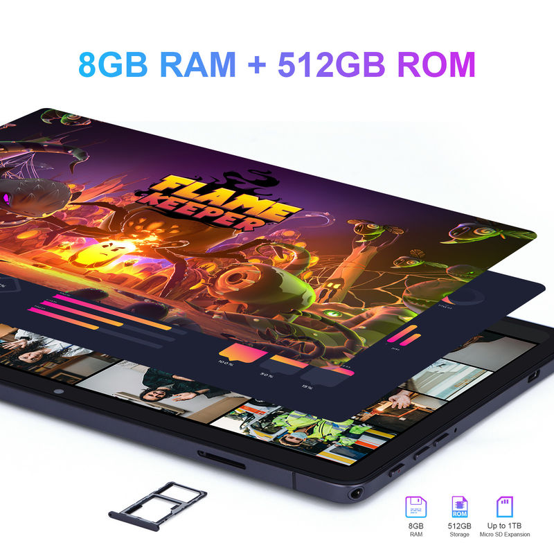 C idea Android Tablet 10,1 pouces avec double caméra 8 Go de RAM 512 Go de WIFI 5G avec souris clavier
