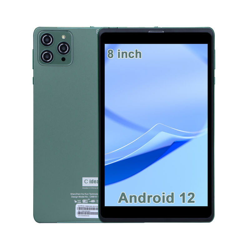 C idée 8 pouces Android Tablet PC avec Android 12 OS Quad Core CPU 8 Go de RAM 512 Go de stockage IPS HD Affichage CM818-vert