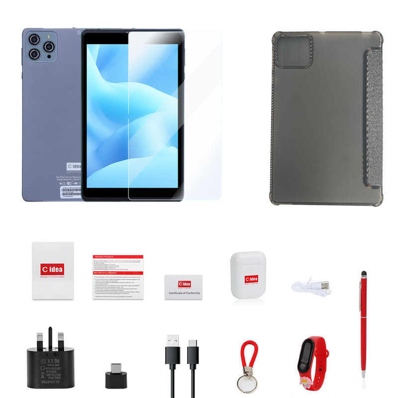 C idée Android Tablet PC à double caméra 8 pouces 1280x800 IPS HD Affichage Android 12 Tablettes pour les étudiants CM818-Gray