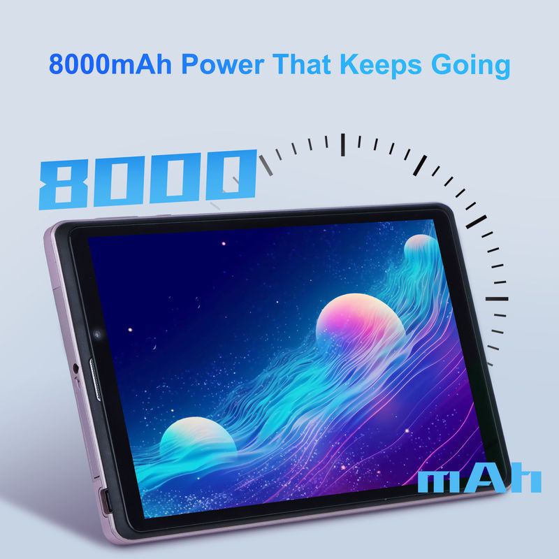 C idée 8 pouces Android 12 Tablette 8000mAh Batterie 5+8MP Caméra 8 Go de RAM 512 Go de ROM pour l'éducation Apprentissage CM818-rose
