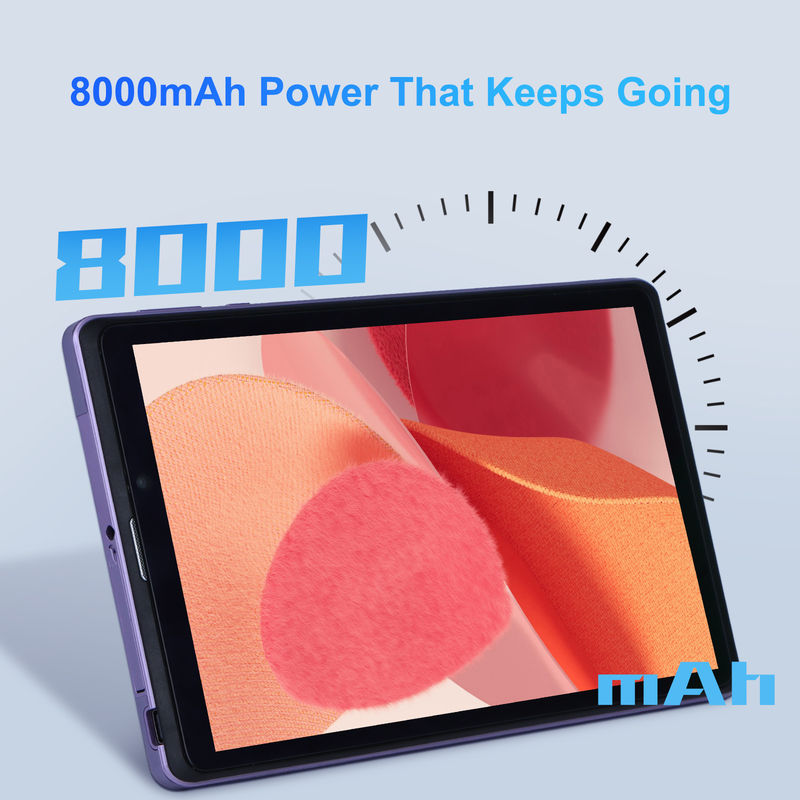 C Idea Portable 8 En Android Tablette PC 8 Go de RAM 512 Go Android 12 Tablette IPS HD Affichage Quad Core CM818-Purple