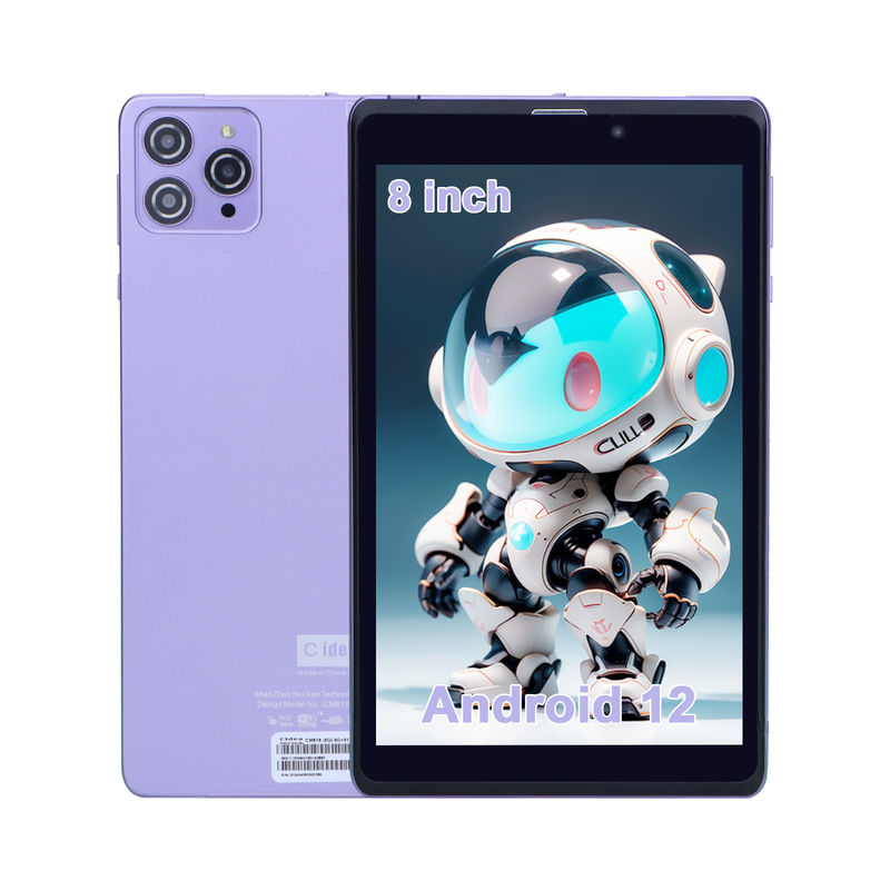 C Idea Portable 8 En Android Tablette PC 8 Go de RAM 512 Go Android 12 Tablette IPS HD Affichage Quad Core CM818-Purple