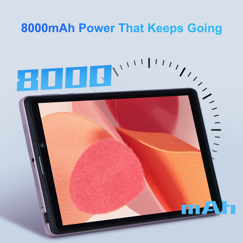 C Idea 8 pouces Android 12 Tablette 8000mAh Batterie 5MP + 8MP Caméra 8 Go de RAM 512 Go de ROM Pour l'enseignement Apprentissage CM818-rose