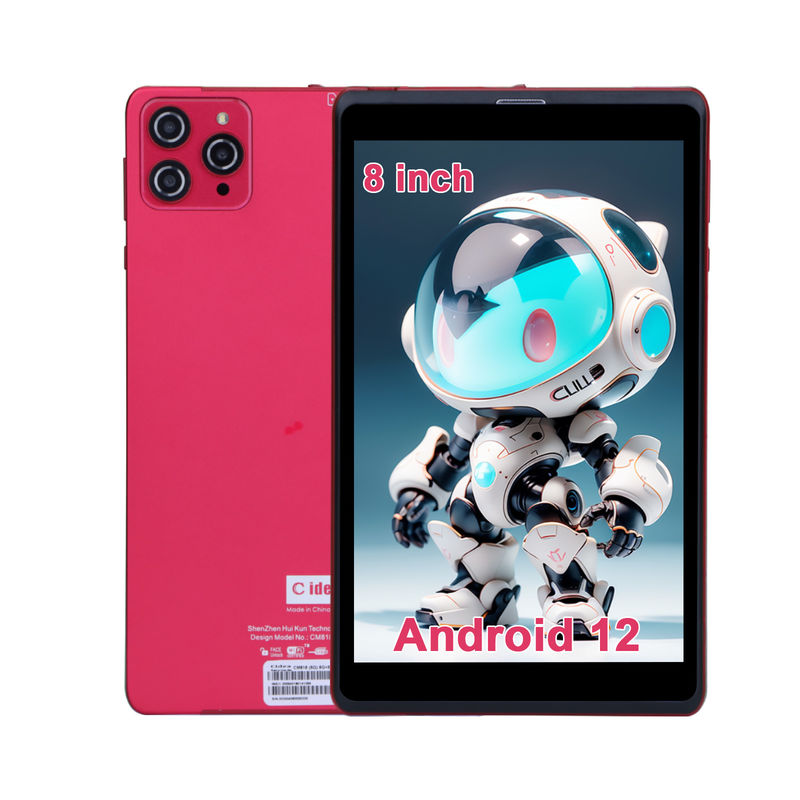 C idée 8 pouces Android 12 Tablet 8 Go de RAM 512 Go de ROM 8000 mAh Batterie 5 + 8 MP Caméra pour les adolescents avec support SIM CM818-rouge