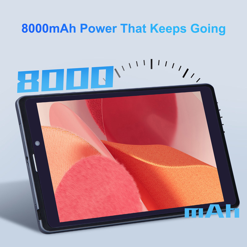 C idée Android Tablet PC à double caméra 8 pouces 1280x800 IPS HD Affichage Android 12 Tablettes pour les adolescents CM818-Gray