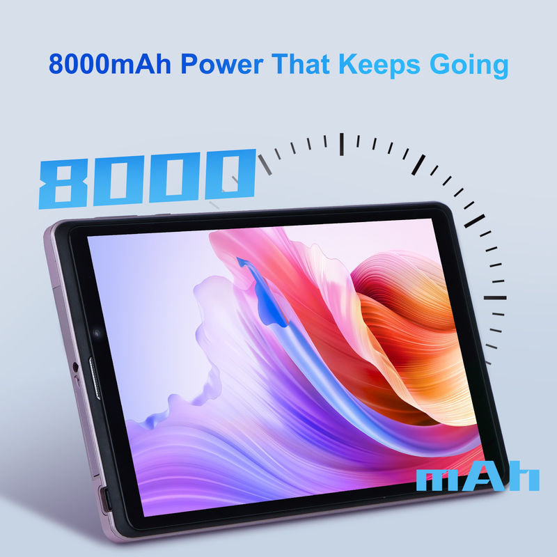 C idée 8 pouces Android 12 Tablette 8000mAh Batterie 5+8MP Caméra 8 Go de RAM 512 Go de ROM pour l'éducation Apprentissage CM818-rose