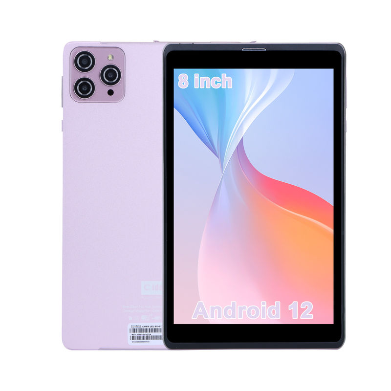 C idée 8 pouces Android 12 Tablette 8000mAh Batterie 5+8MP Caméra 8 Go de RAM 512 Go de ROM pour l'éducation Apprentissage CM818-rose