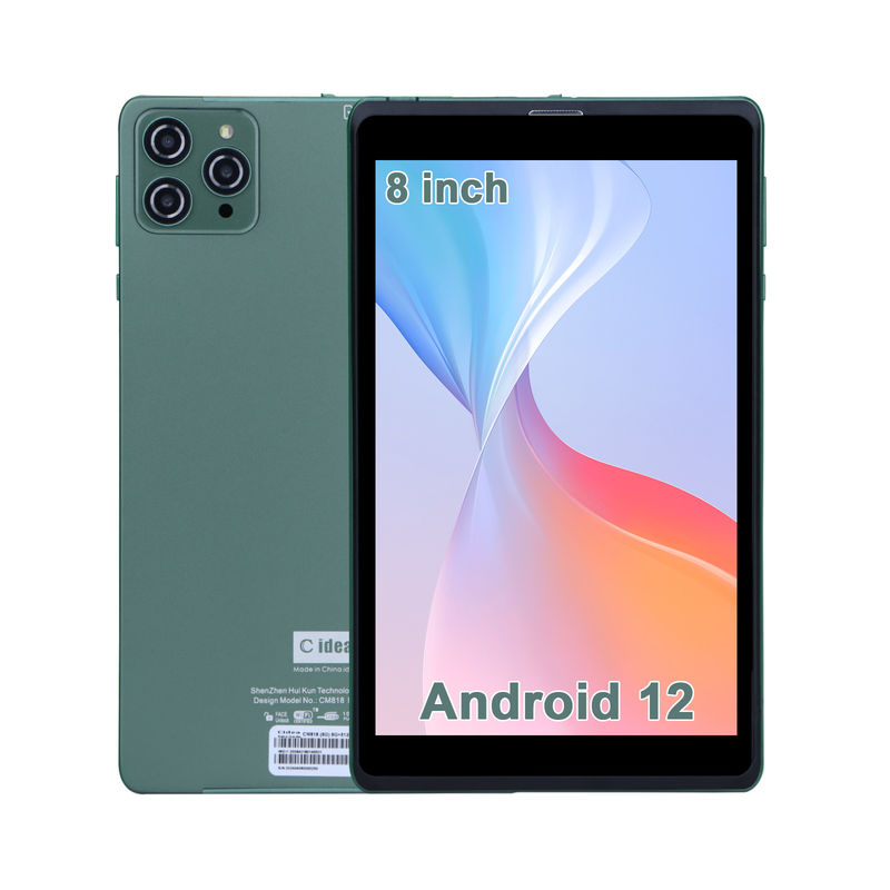 C idée 8 pouces Android Tablet PC avec Android 12 OS Quad Core CPU 8 Go de RAM 512 Go de stockage IPS HD Affichage CM818-vert
