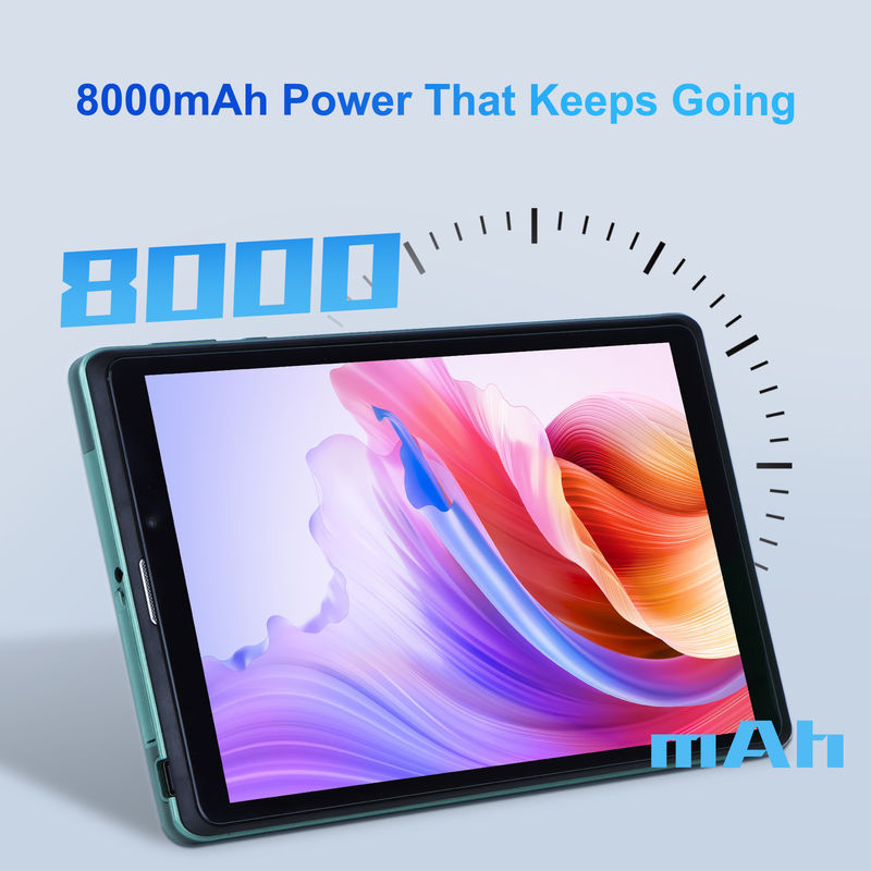 C idée 8 pouces Android Tablet PC avec Android 12 OS Quad Core CPU 8 Go de RAM 512 Go de stockage IPS HD Affichage CM818-vert
