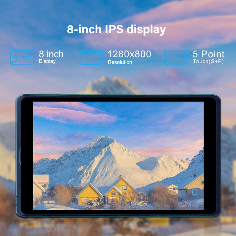 C idée 8 pouces Android Tablet PC avec Android 12 OS Quad Core CPU 8 Go de RAM 512 Go de stockage IPS HD Affichage CM818-vert