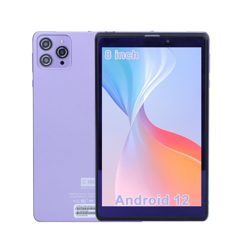 C Idea Portable 8 En Android Tablette PC 8 Go de RAM 512 Go Android 12 Tablette IPS HD Affichage Quad Core CM818-Purple