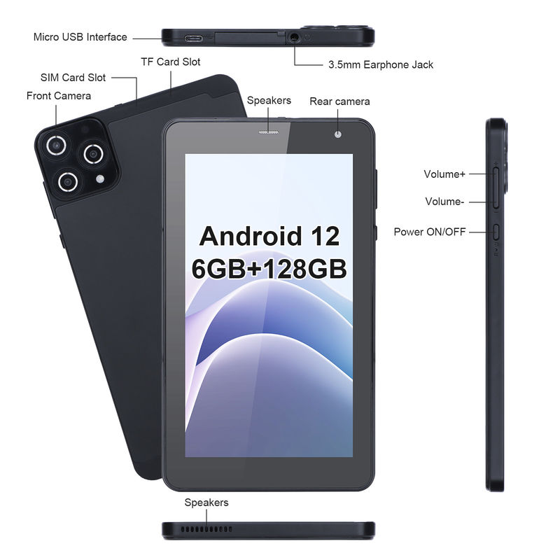 C Idea Tablettes Android 6+128GB Quad Core 7 pouces Tablette PC pour les étudiants CM515 ((Noir)