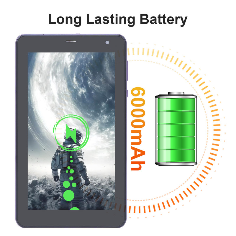 C Idea Mini Système Android 7 pouces WiFi 5G Tablettes éducatives pour les étudiants CM515 ((Purple)