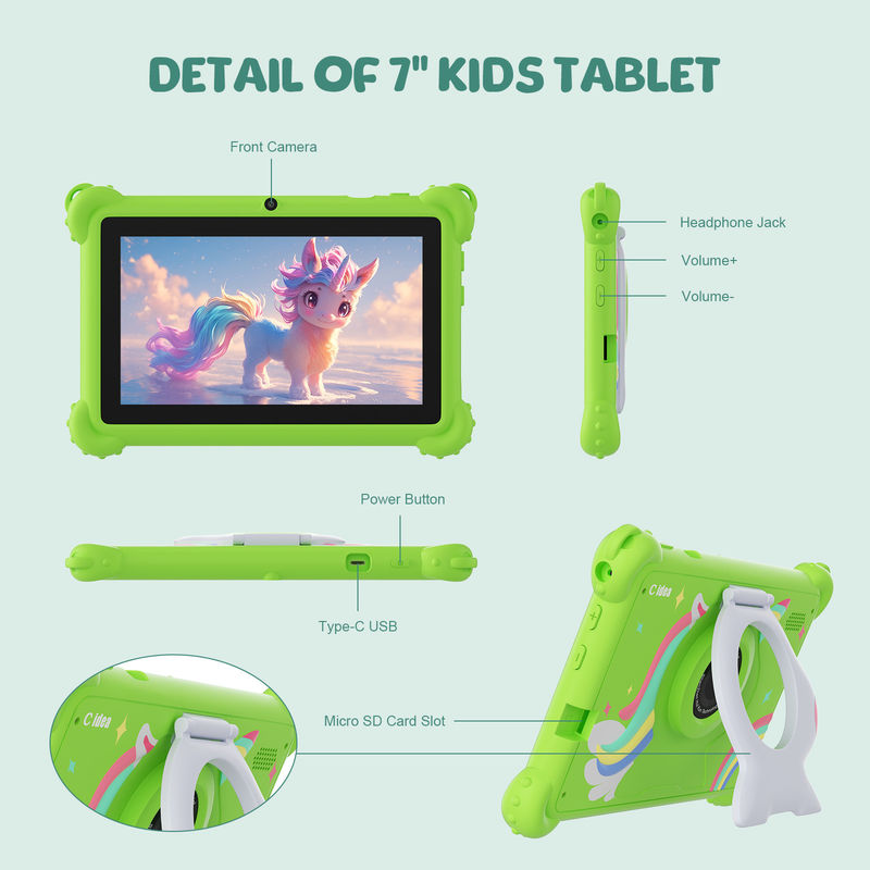C Idea 7 pouces WIFI Kidspad Système Android 6+128GB Tablette pour enfants avec étui de preuve CM88