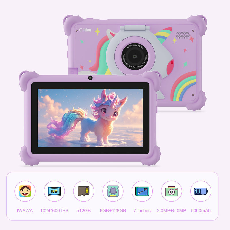 C Idée 7 pouces Tablette pour enfants Âge 3-7 Double caméra IPS écran éducatif pour enfants avec contrôle parental CM88