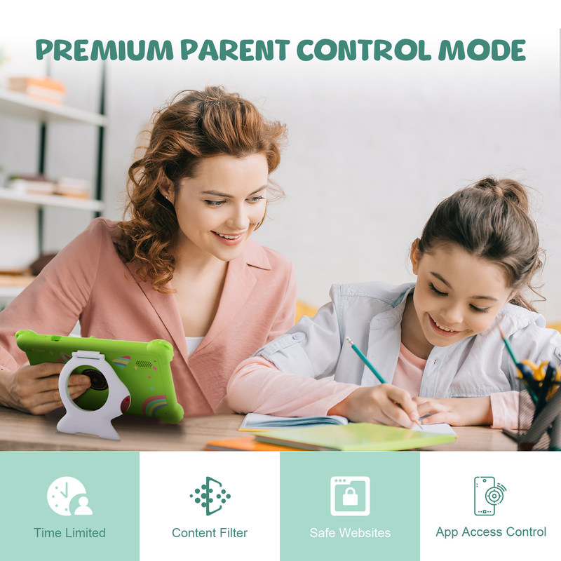 C idée Tablette pour enfants 2024 divertissement éducatif avec affichage HD et boîtier de protection Tablette CM88