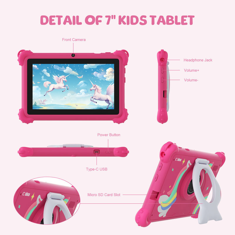 C idée 2024 Tablette d'apprentissage pour enfants Écran HD lumineux et applications éducatives inclus CM88