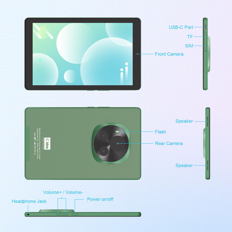 C Idée Tablette d'éducation de 9 pouces 800x1280 IPS Tablette à écran tactile avec stylet CM935 vert