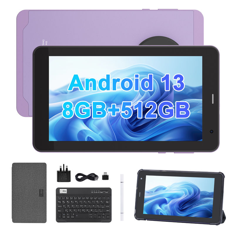 C Idea Android 13 avec 6000mAh 7 pouces Tablettes tablette pédagogique PC avec stylo CM518 Pro violet