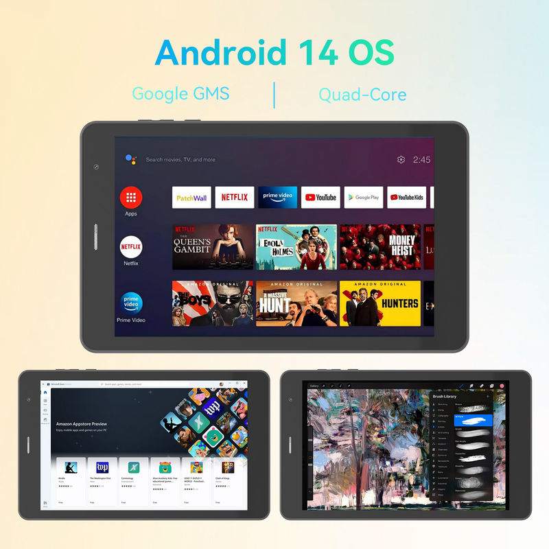 C Idea Quad Core Android Tablet Portable 8 pouces Tablette pour les étudiants avec SIM CM828 Noir