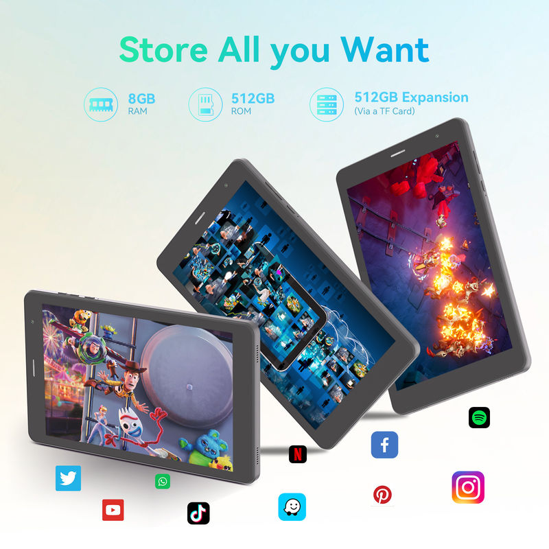 C Idea Quad Core Android Tablet Portable 8 pouces Tablette pour les étudiants avec SIM CM828 Noir