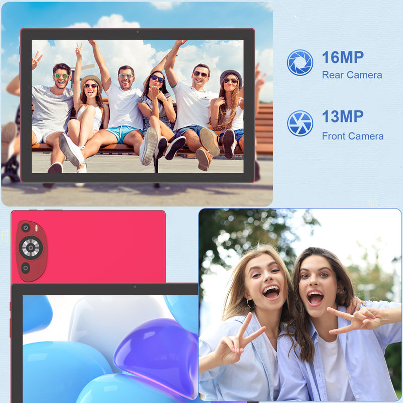 C Idea 10,1 pouces Android 14 Smart Tablet PC avec support Sim Pour les adolescents CM8200Plus rouge