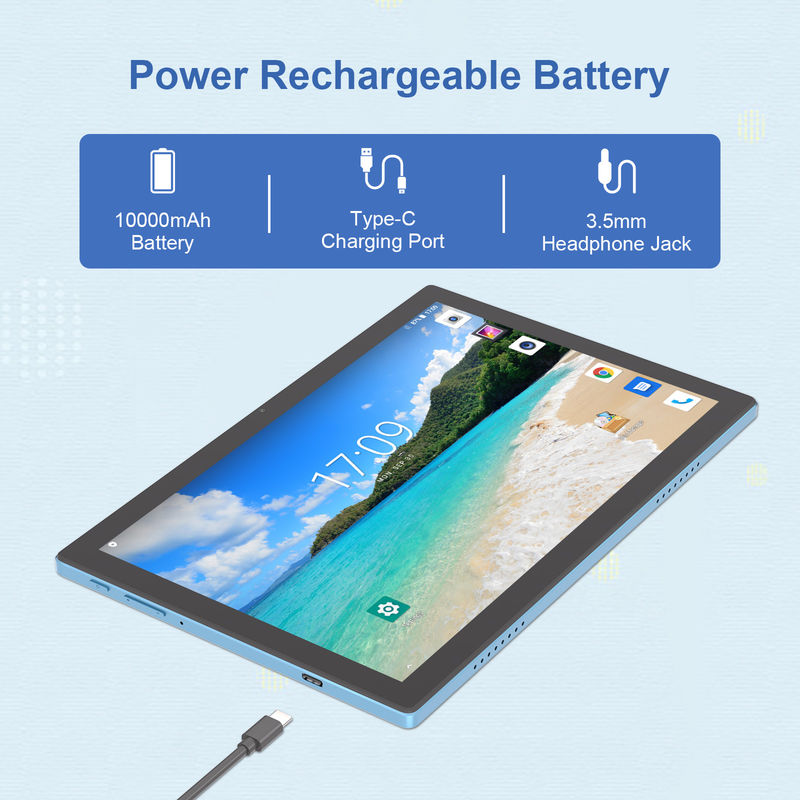 C Idea Android 14 Tablette à écran tactile de 10,1 pouces avec clavier et stylo CM8200plus bleu