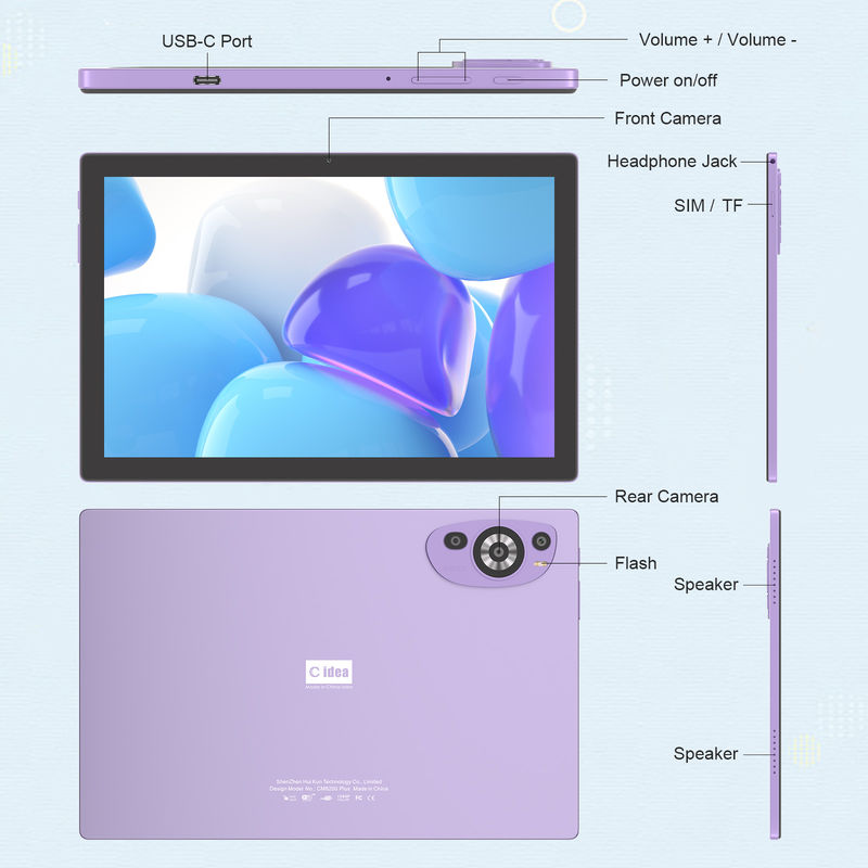 C Idea Android 14 Tab 512 Go Tablette éducative pour les étudiants avec clavier Cm8200plus violet