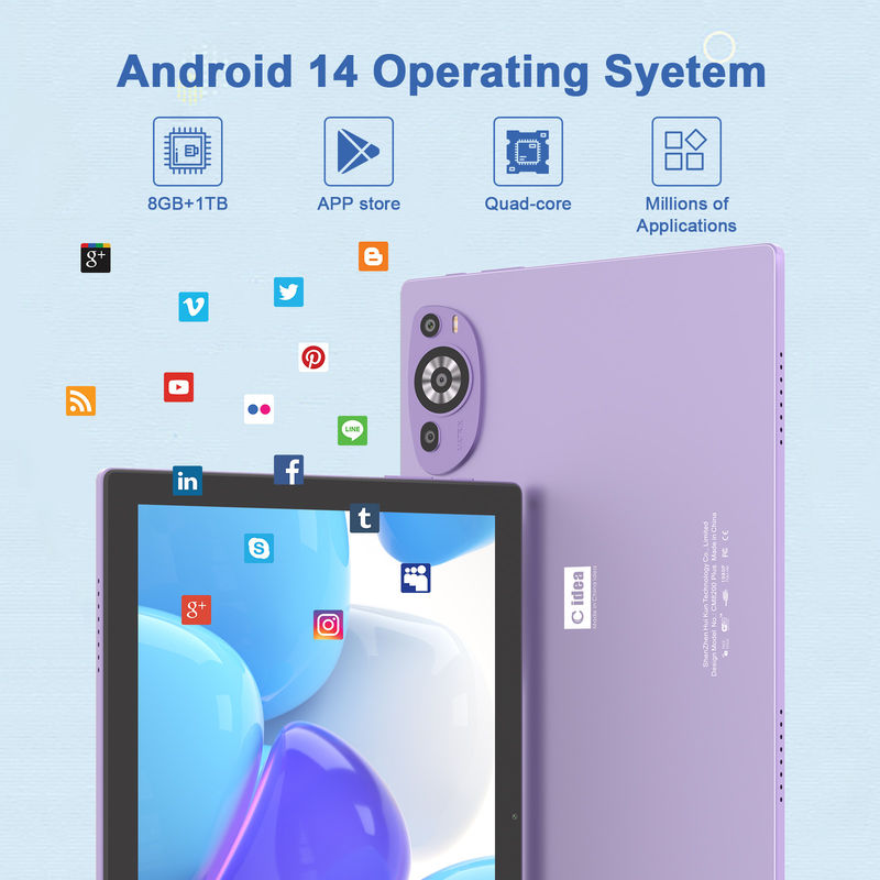 C Idea Android 14 Tab 512 Go Tablette éducative pour les étudiants avec clavier Cm8200plus violet