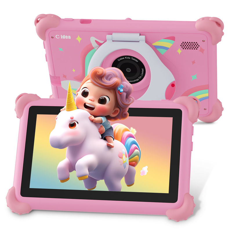 C Idea Android 13 Tablette pour enfants 4+32 Go Tablette éducative Kidspad avec une application conviviale CM91 rose