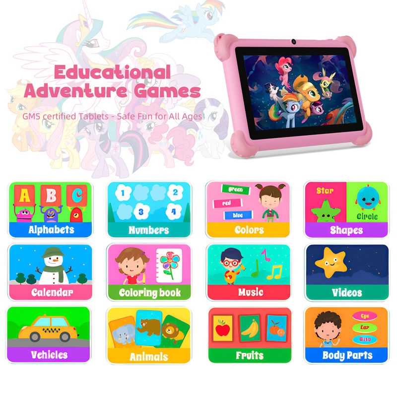 C Idea Android 13 Tablette pour enfants 4+32 Go Tablette éducative Kidspad avec une application conviviale CM91 rose