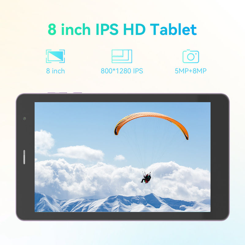 C Idée 8 pouces 8+512gb 8000mah 5+8MP Double caméra Android Tablette PC avec Sim Pour les étudiants CM828 Violets