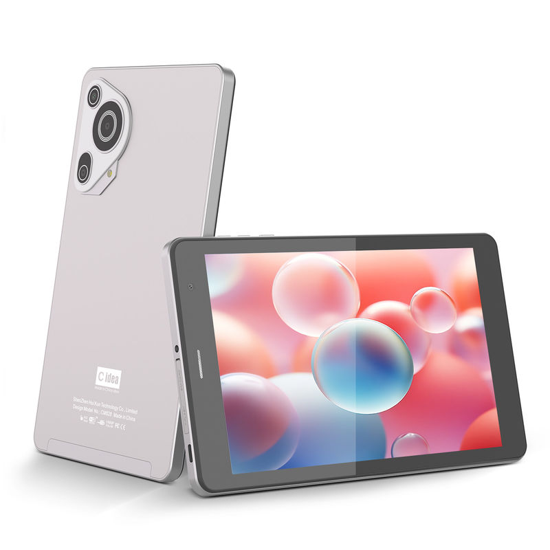 C Idea ODM 8 pouces batterie longue de 512 Go, double caméra, processeur octa-core, tablette Android avec étui pour étudiants CM828 argenté