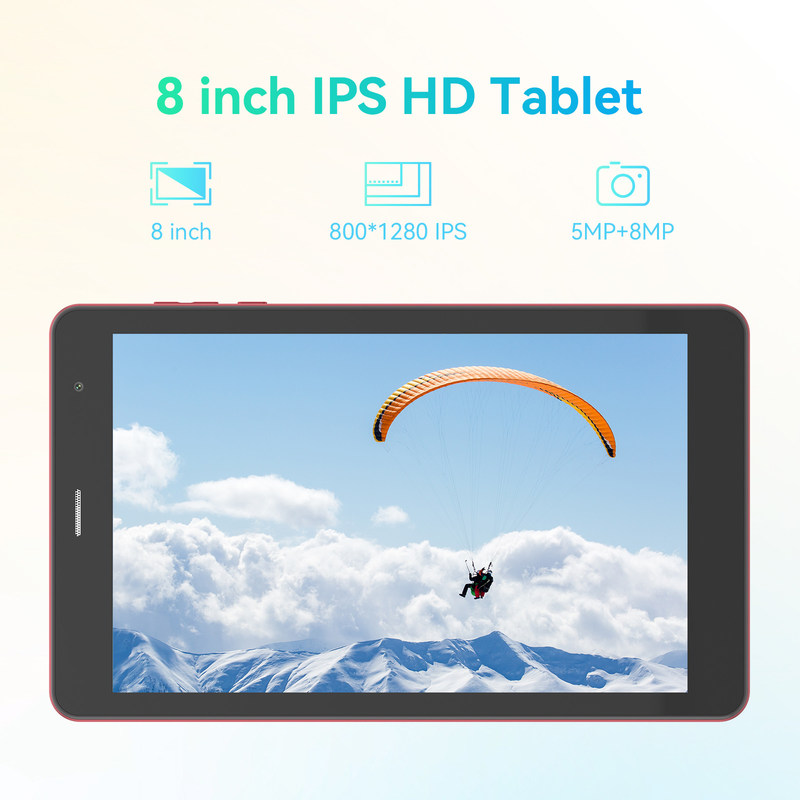 C Idea Factory 8 pouces 800*1280hd IPS écran tactile 8+512gb 8000mah Double caméra Android Tablette PC avec Sim Pour les étudiants CM828 Rouge