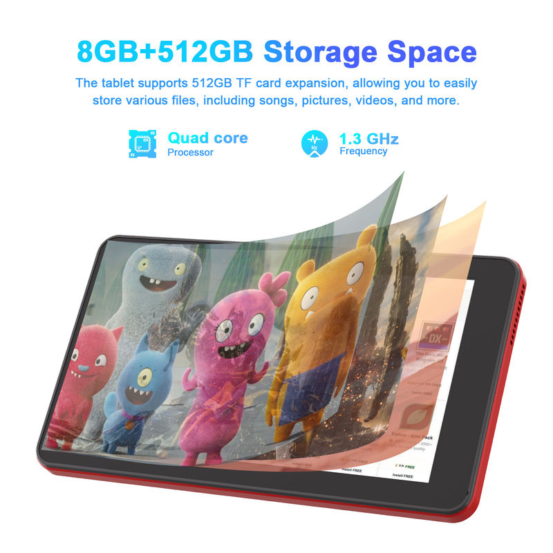 C Idea 7 pouces tablette Android 13, double caméra, prise en charge Sim, tablette à écran tactile pour les étudiants CM518pro rouge