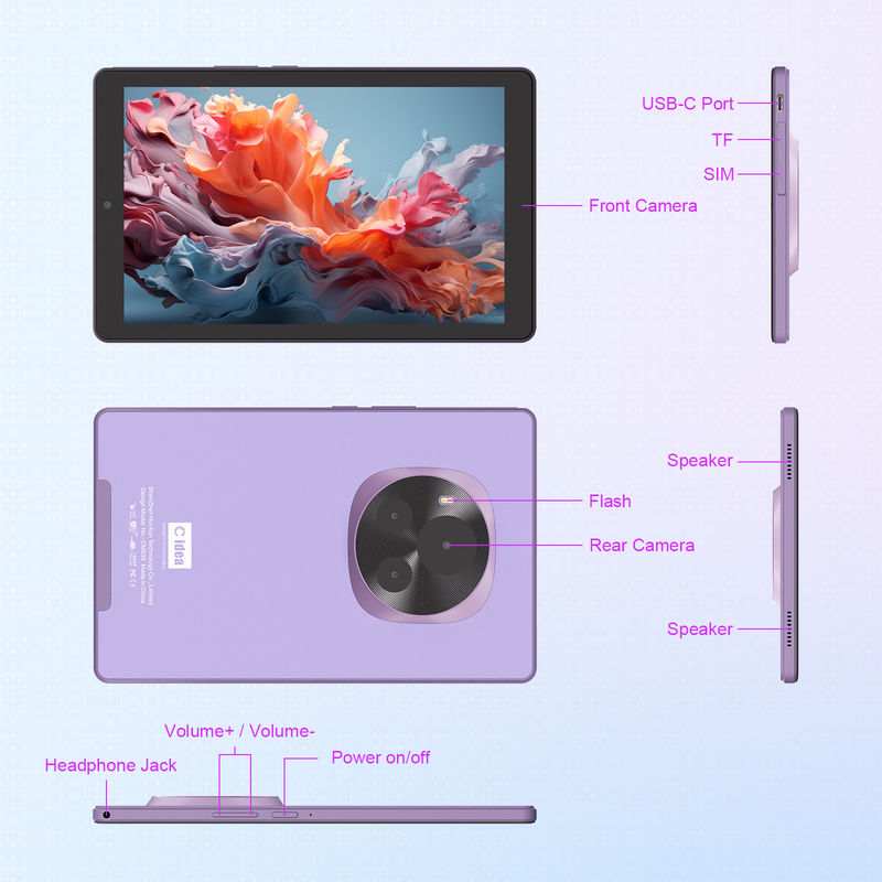 C Idée Tablette 9 pouces avec double caméra Tablette éducative pour étudiants CM935 violet