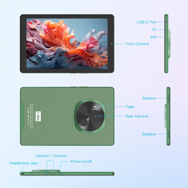 C Idée Tablette WIFI de 9 pouces 800x1280 IPS Tablette à écran tactile avec stylet CM935 vert