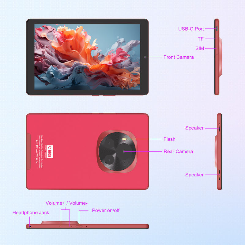 C Idea 9 pouces MTK Tablette quad-core 800x1280 IPS Écran Tablette Android avec stylo CM935 rouge
