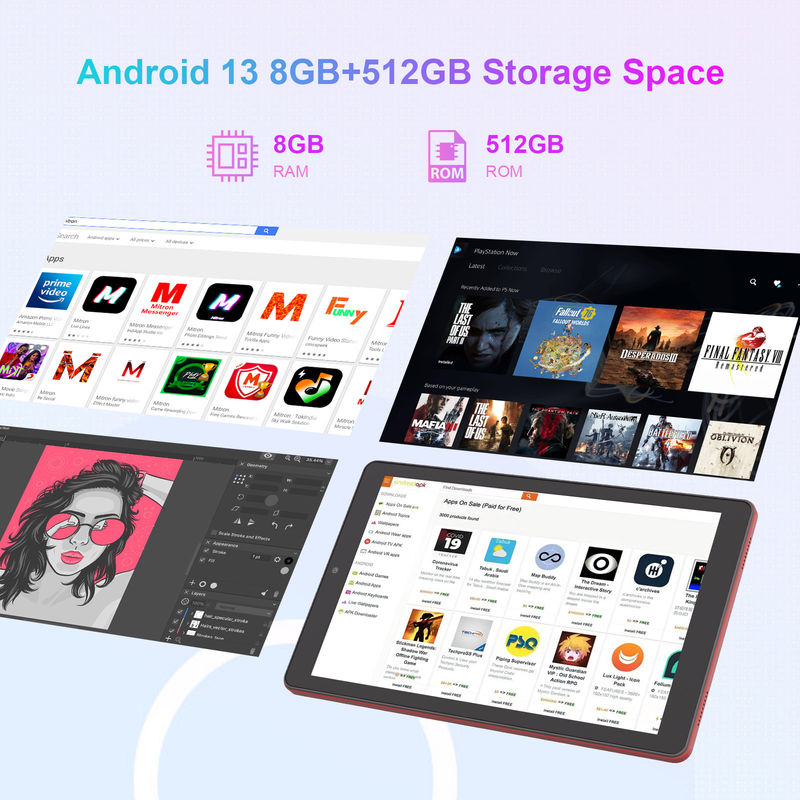 C Idea 9 pouces MTK Tablette quad-core 800x1280 IPS Écran Tablette Android avec stylo CM935 rouge