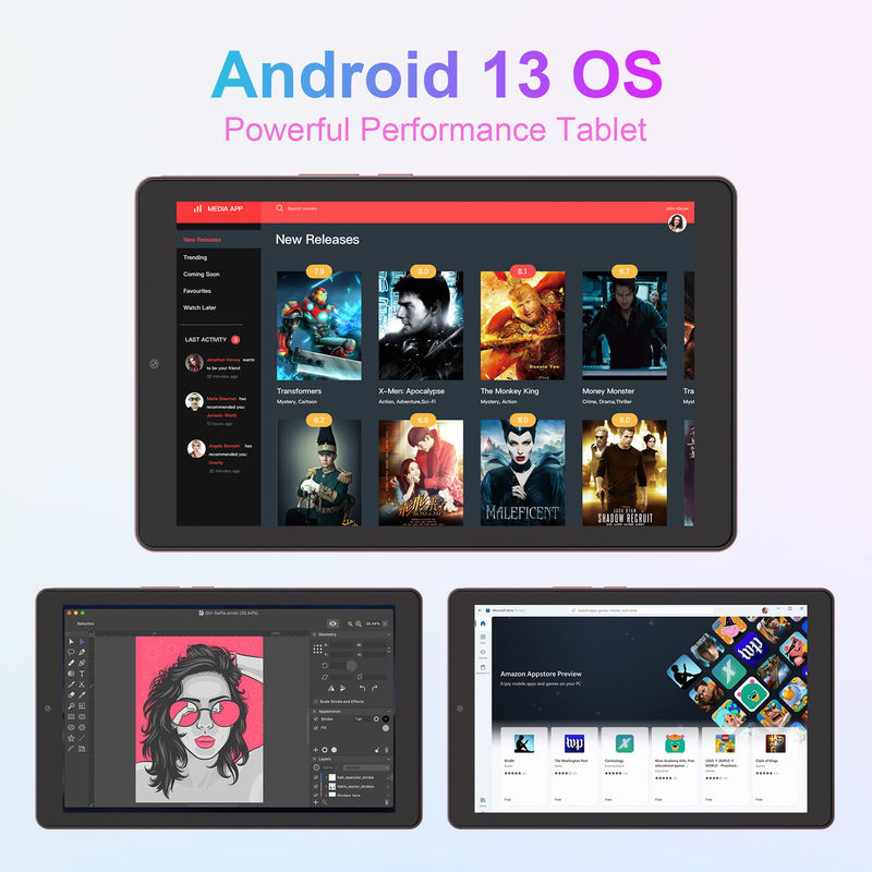 C idée Tablette Android IPS Écran avec support SIM 9 pouces Tablette PC pour les adolescents CM935 rose