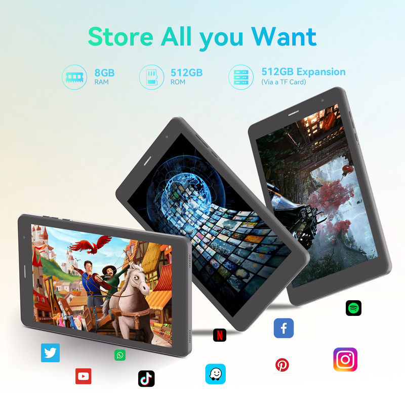 C Idea Quad Core Android Tablette Portable 8 pouces Tablette pour les étudiants avec clavier CM828 Noir